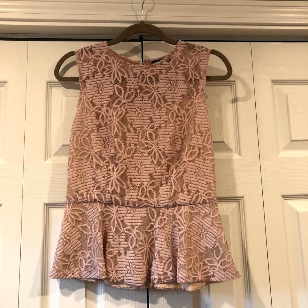 Peplum-style Laced Tank